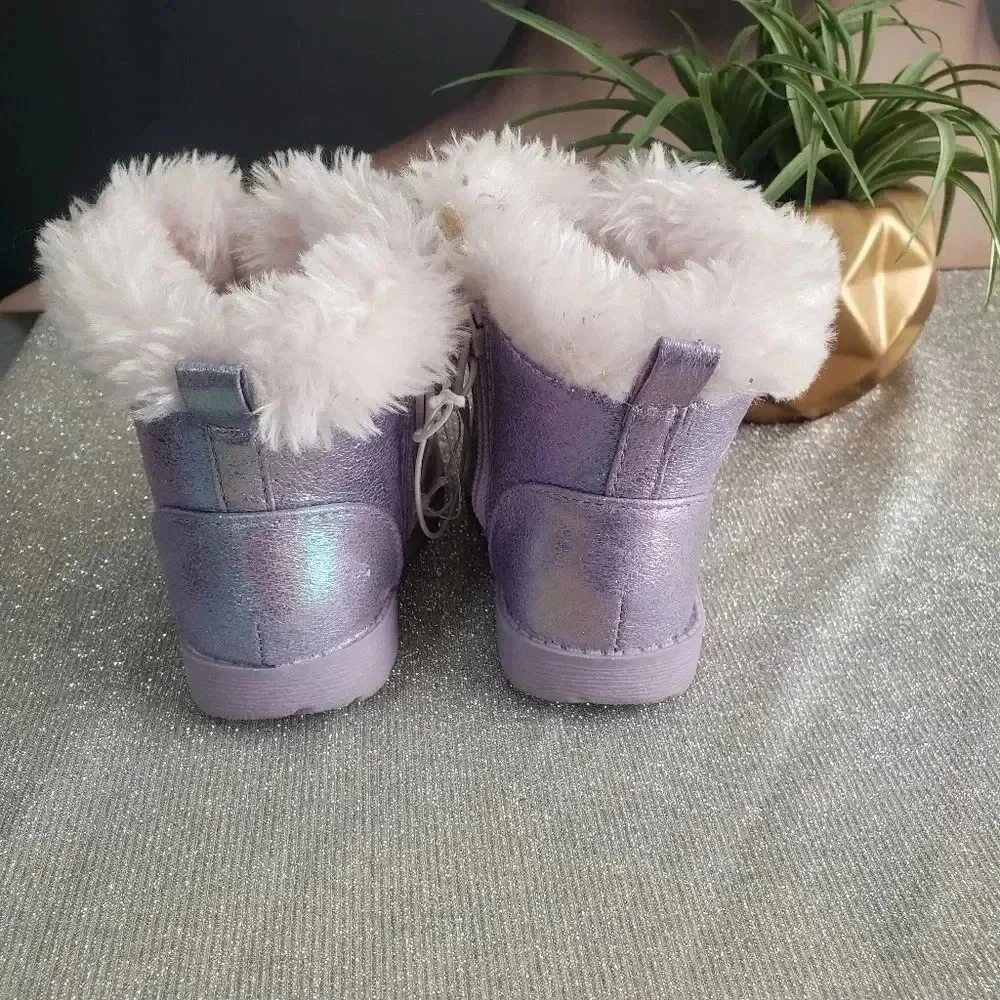 Cat & Jack Oriole Iridescent Purple Boots